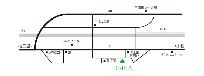 ＢＡＩＫＡサロン地図